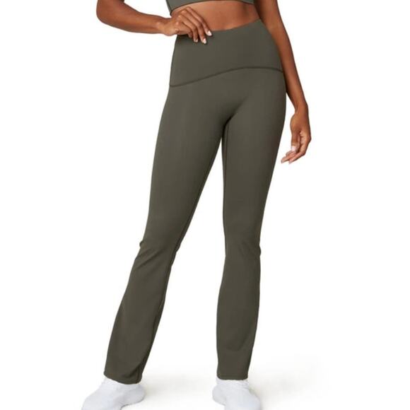 SPANX SPANXshape Booty Boost Flare Pant Olive Green Dark Palm 1X - Picture 1 of 8